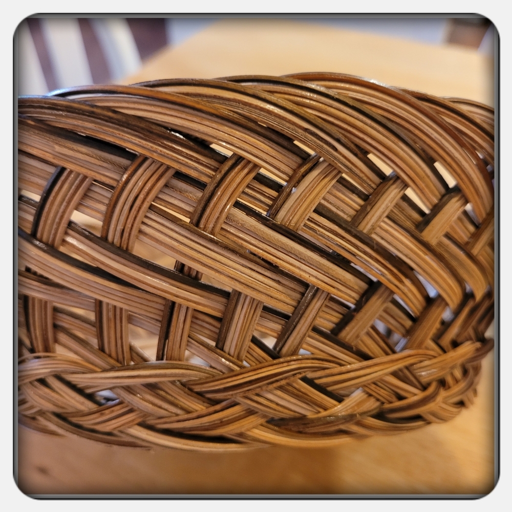 EUC Vintage Brown Hand Woven Basket - Picture 3 of 6